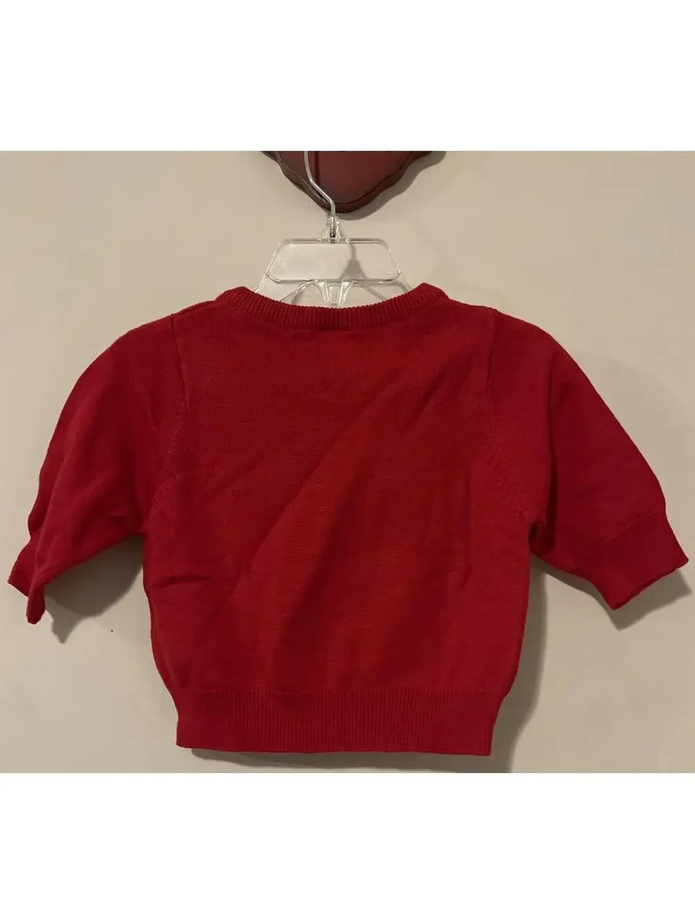 Carters Infant Boys Size 3 Months Red Vneck Pullover Sweater NWT! A1551